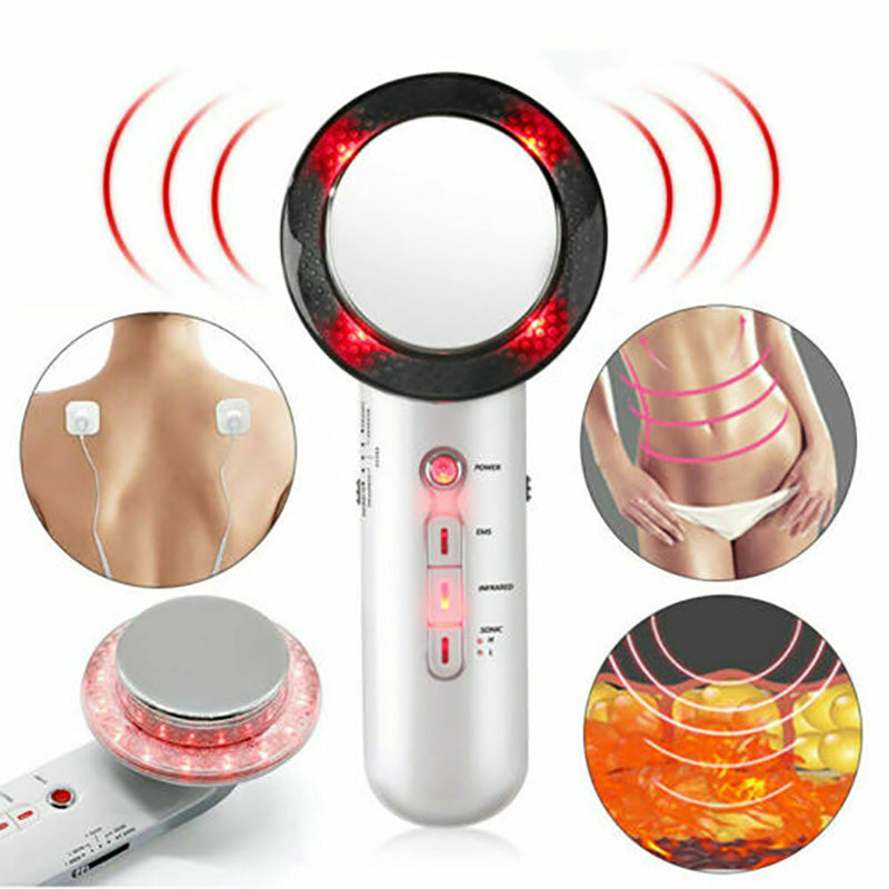 3 In 1 Ultrasonic Massage Galvanic EMS Photon SPA Body Cellulite Remvoer Infrared Fat Removal Facial Therapy Slimming Device