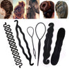Donut Hair Maker Hairdressing Styling Tools Braiding Accessories for Women Girls Twist Hair Clip Disk Pull Hairpins Multi Style