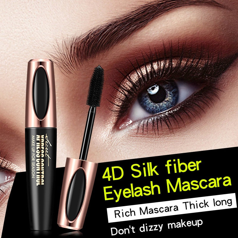 Macfee 4D Silk Fiber Lash Mascara Waterproof Rimel 3d Mascara For Eyelash Extension Black Thick Lengthening Eye Lashes