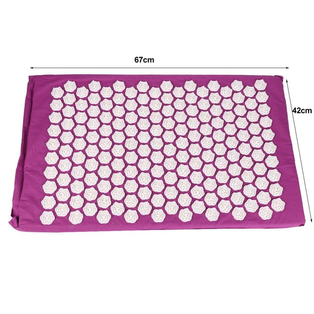 Massager Cushion Massage Yoga Mat Acupressure Relieve Stress Back Body Pain Spike Acupuncture Mat with Pillow