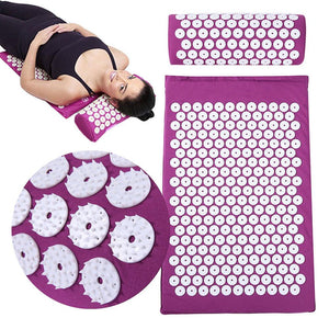 Massager Cushion Massage Yoga Mat Acupressure Relieve Stress Back Body Pain Spike Acupuncture Mat with Pillow