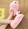 lovely Pink Fuzzy Flamingo Slippers