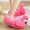 lovely Pink Fuzzy Flamingo Slippers