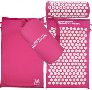 Yoga Lotus Spike Acupressure Mat Pillow Set Back Body Massager Acupuncture Cushion Mat Relieve Stress Tension Pain w/ Carry Bag