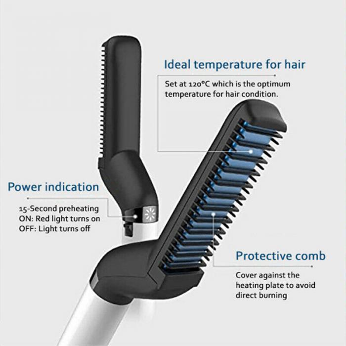 Multifunctional Beard & Hair Straightener & curler - glamouressence.com