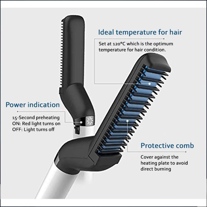 Multifunctional Beard & Hair Straightener & curler - glamouressence.com